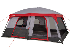 lot 114 image: Ozark Trail 12-Person Cabin Tent, with Convertible Screen Room