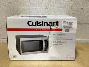 lot 44 image: Cuisinart 1.3 cu ft Microwave Oven Countertop, 1000W, 11 Power Levels, Child Lock, Digital Display