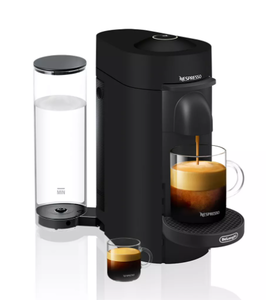 lot 28 image: Nespresso VertuoPlus Coffee Maker and Espresso Machine by DeLonghi Black Matte Best Rated, Uses Nespresso Pods, 12 Capsules Included
