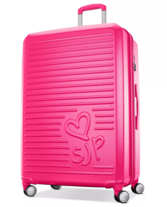 lot 227 image: Sarah Jessica Parker Signature Hardside Checked Spinner Suitcase