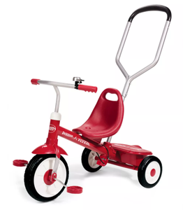 lot 349 image: Radio Flyer Steer and Stroll Trike - Red Adjustable Seat, Steel Frame, EVA Tires