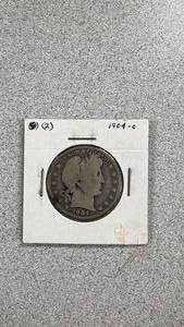 lot 29 image: 1904-O Barber Half Dollar Coin