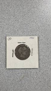 lot 34 image: 1901 Barber Quarter
