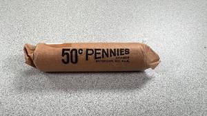 lot 55 image: Roll of Wheat Pennies, 1925-D
