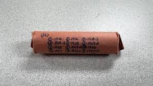 lot 56 image: Rolled Pennies with Mixed Historical Dates