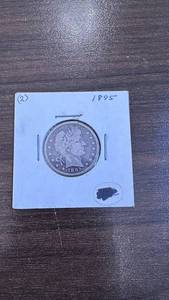 lot 61 image: 1895 Barber Silver Half Dollar Coin