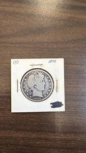 lot 69 image: 1899 Barber Half Dollar Coin