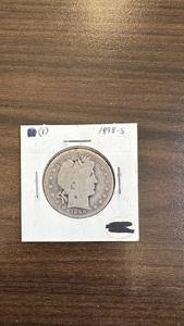 lot 70 image: 1898-S Barber Half Dollar Coin