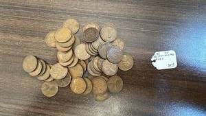 lot 98 image: Lot of Vintage Lincoln Wheat Pennies