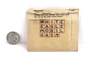 lot 66 image: Vintage Mobil Gas White Eagle Card Game Complete