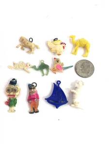 10- 1930's Antique Cracker Jack Charms