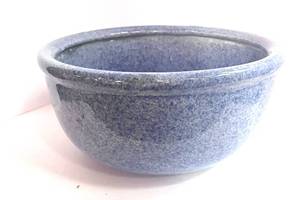 lot 13 image: Blue Spongeware Glazed Bowl