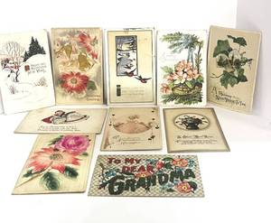 lot 21 image: Lot of 10 Antique Postcards