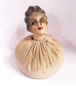 lot 49 image: Antique Flapper Girl Woman Store DisplayPin Cushion