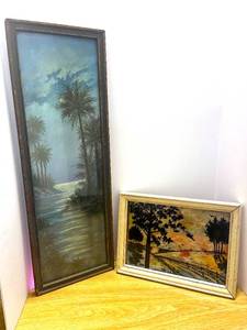 lot 86 image: Two Vintage Prints One on Silk