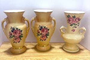 lot 87 image: Two Spaulding China Vases and One Roual Copley