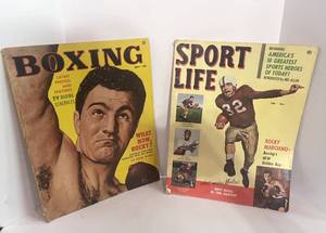 lot 106 image: 1950s Sports Magazines Featuring Rocky Marciano