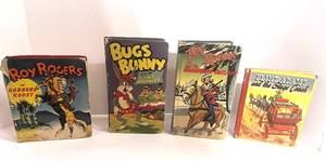 lot 108 image: 1950s Little Books Roy Rogers, Bugs Bunny Fint Adams