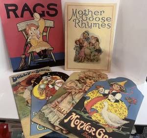 lot 113 image: 6 Vintage Style Books