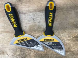 lot 67 image: DEWALT Clipped Putty Knife Stainless Steel wBlack Nylon Handle  DXTT-2-201
