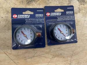 lot 33 image: Campbell Hausfeld Gauge 300 PSI 1 (GR002000AJ) Lot of 2