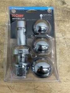 lot 55 image: CURT 42225 1-78, 2 and 2-516-Inch Chrome Steel Switch Ball Set, Up to 8,000 lbs. GTW