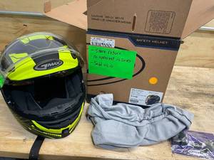 lot 115 image: GMAX Matte BlackHi-Yellow Helmet Extra Large