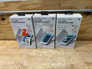 lot 92 image: Sharper image UV-ZONE Phone Sanitizer lot of 3