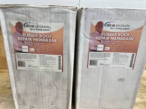 lot 126 image: Dicor 533RM-12 - EPDM Rubber White Roll Tape (12W x 25L) Lot of 2