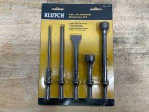 lot 158 image: Klutch Air Hammer Accessory Set, 5-Pc