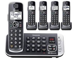 lot 202 image: Panasonic Link2Cell Bluetooth DECT 6.0 Expandable Cordless Phone System
