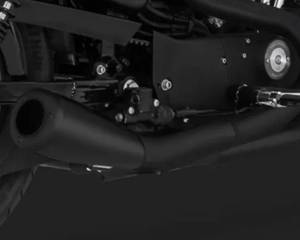 lot 205 image: Vance & Hines 47624 Upsweep 2-Into-1 Exhaust System Black VH-0229 1800-2066 Harley Davidson