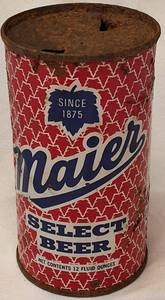 lot 11 image: MAIER BREWING SELECT BEER 12OZ FLAT TOP BEER CAN. CALIFORNIA
