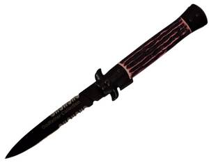 lot 35 image: GODFATHER COLLECTION  9 Stiletto Style Folding Knife By Tiger