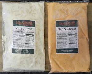 lot 50 image: Ole & Lenas Pizzeria  (1) Mac N Cheese - 6 Servings 227g & (1) Penne Alfredo - 6 Servings 227g
