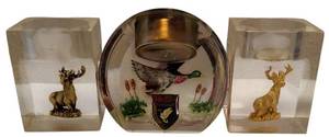 lot 40 image: DUCKS UNLIMITED  &  Hartford Fire Insurance Company Group - 3D Dimensional Tealight candle holder  Weight