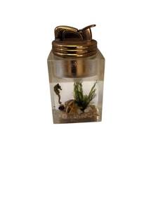 lot 41 image: Vintage Lucite & Metal Nautical Table Lighter - Mid Century Modern - Unique