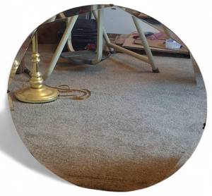 lot 61 image: Vintage- 27  Round  Beveled  Mirror