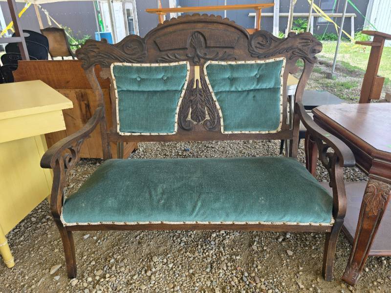 lot 26 image: Antique Eastlake Brown settee
