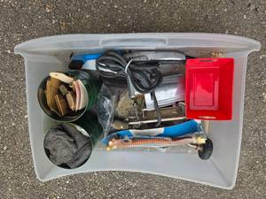 Box of tools and hardware