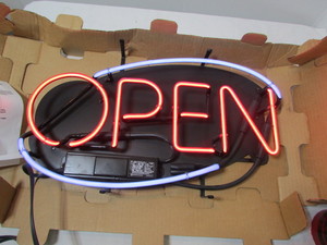 lot 12 image: Neon Open Sign
