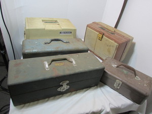 lot 163 image: Fishing tackle boxes