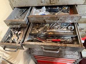 lot 27 image: Assorted Collection of Hand Tools with Hardware - Drawers Not Inc