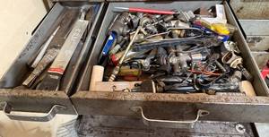 lot 30 image: Collection of Miscellaneous Vintage Hand Tools and Hardware - Drawer not Inc
