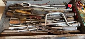 lot 33 image: Assorted Vintage Hand Tools Collection - drawer not included