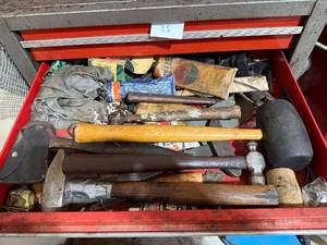 lot 36 image: Assorted Hand Tools with Hammers and Mallets - drawer not inc