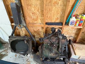 lot 53 image: Vintage Automotive Engine and Radiator Set - untested