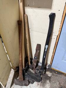lot 58 image: Collection of Sledgehammers and Rusted Metal Blades
