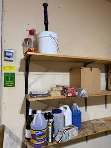 lot 75 image: Collection of Cleaning Supplies and Accessories - quantities unverified - shelf NOT included
