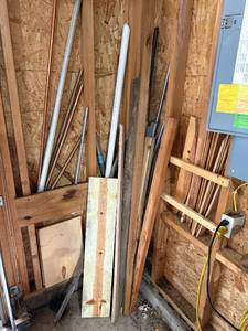 lot 81 image: Copper Piping & Assorted Wood and Metal Scrap Collection